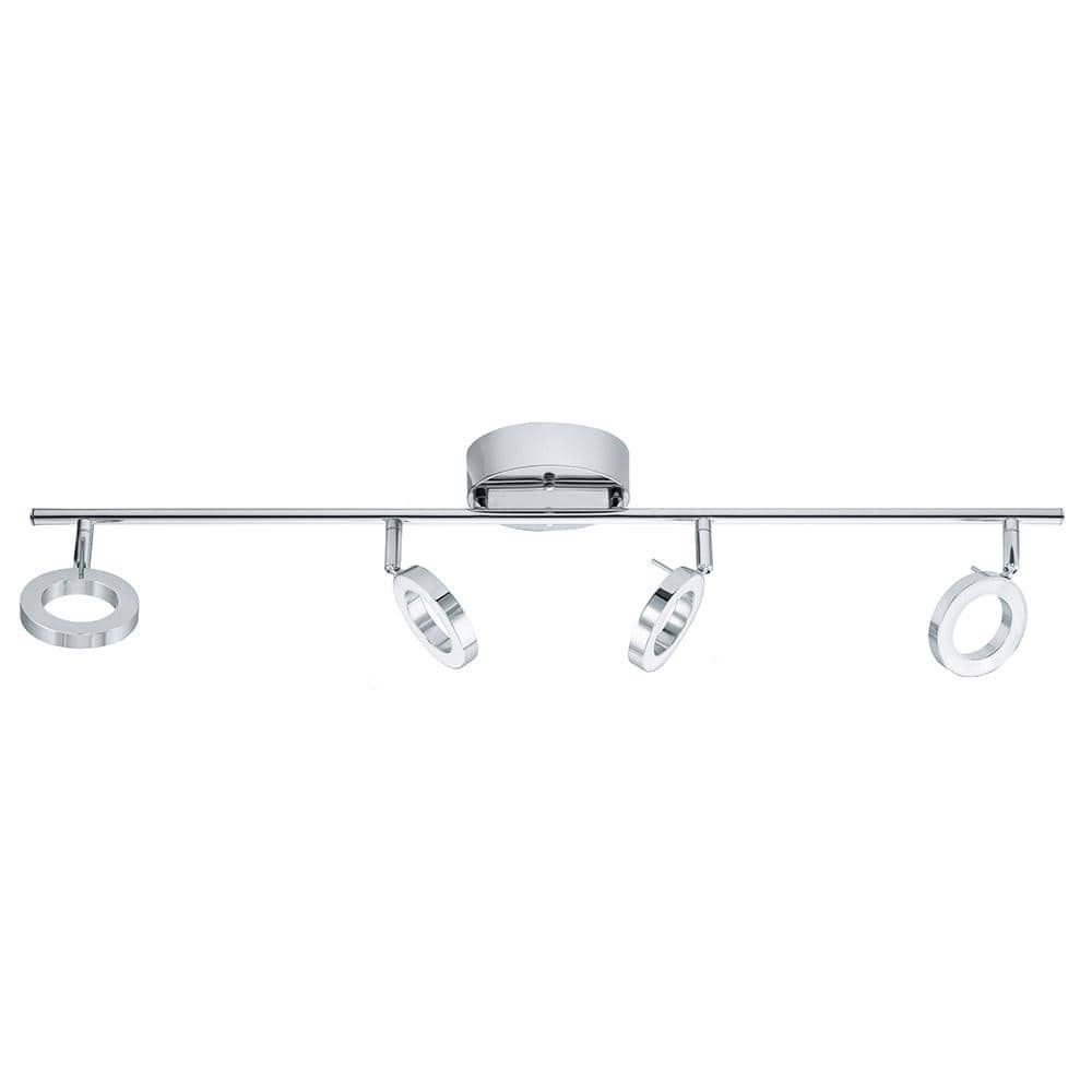 Eglo Naudella 2.5 ft. Chrome Integrated LED Track Lighting Kit 31362A ...