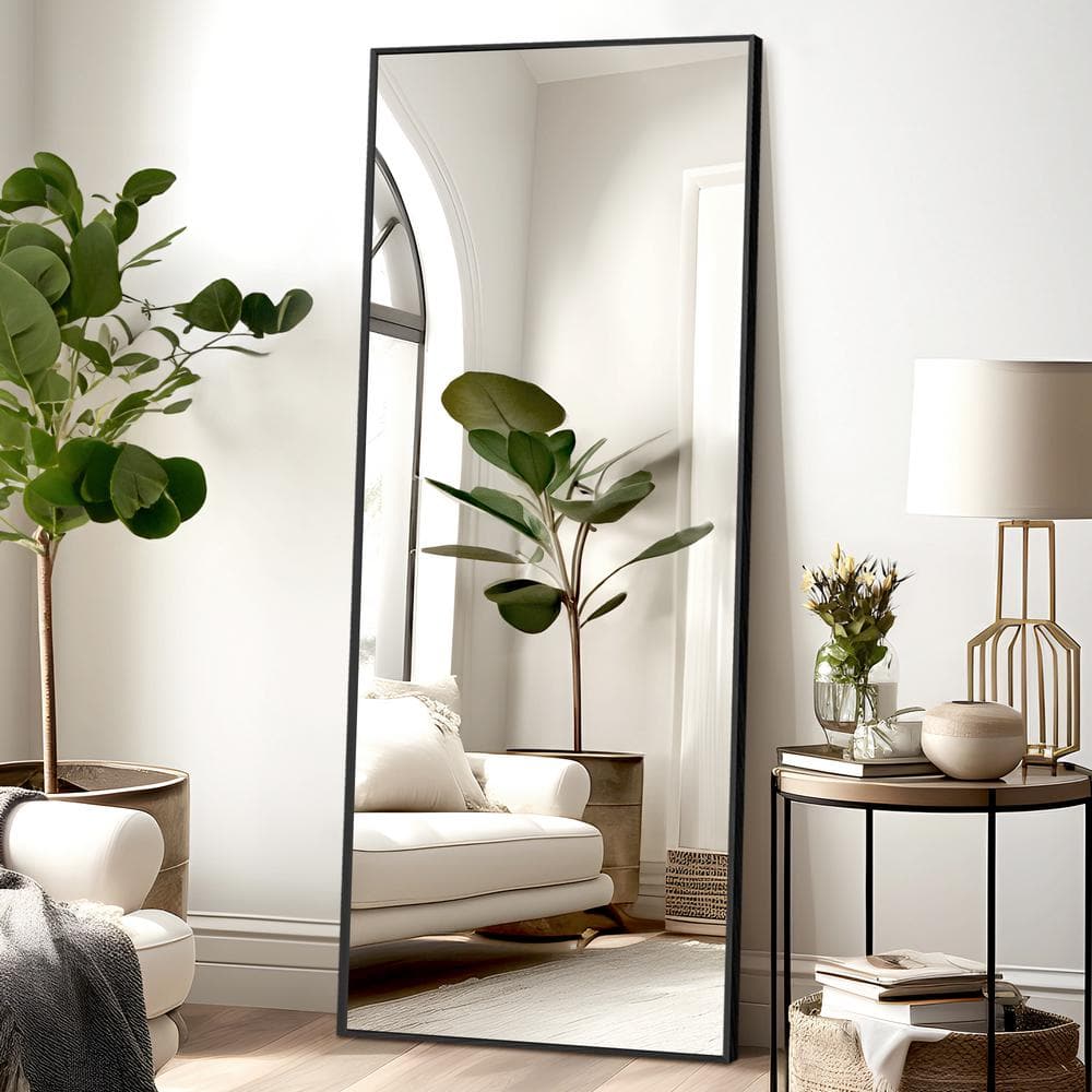 21 in. W x 64 in. H Metal Framed Full Length Mirror Wall Mounted Free Stand