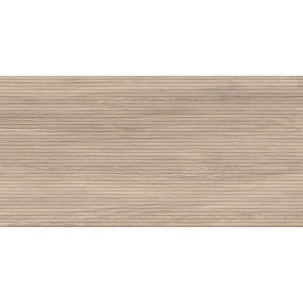 Bois 24 in. x 48 in. Matte Natural Wood Porcelain Fluted Large Format Tile (15.55 sq ft/case)-2 Pack
