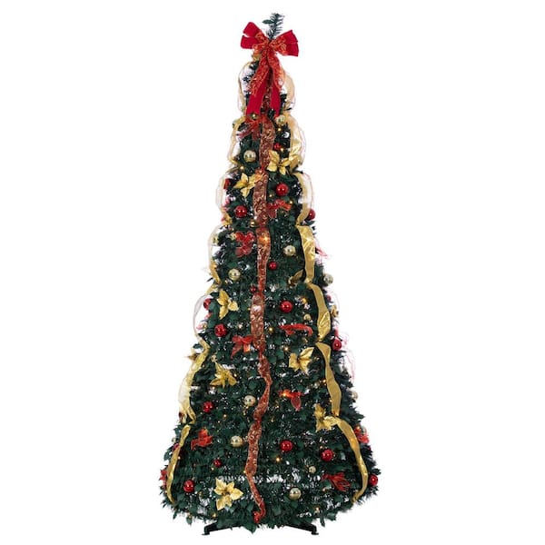 Sterling 7.5 ft. Artificial Pop-Up Pine Tree with Decorations