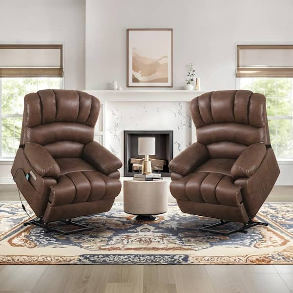 Cozyman Poseidon Brown Microfiber Power Lift Recliner Chair For Elderly Electric Assist Lift 0114