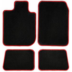 GGBAILEY D2661A-F1A-BLK_BR Custom Fit Automotive Carpet Floor Mats for 1997 1999 Acura CL Black with Red Edging Driver & Passenger 1998 