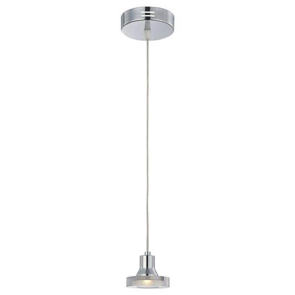 Illumine Designer Collection 1-Light Chrome Pendant with Clear Glass