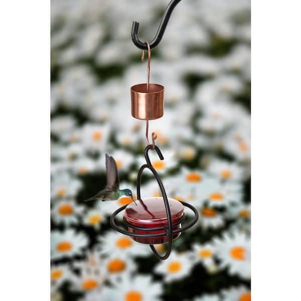 3 hand crafted SOLID COPPER HUMMINGBIRD FEEDER ANT GUARD MOATS made USA 