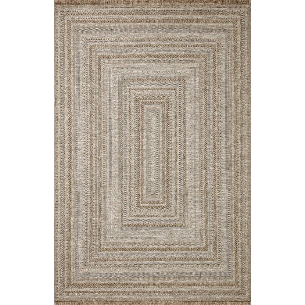 Dawn 11 ft. 4 in. x 15 ft. Natural Checkered Indoor/Outdoor Area Rug