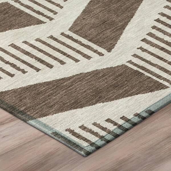 Chantille Machine Washable Indoor/Outdoor Abstract ACN2910 Coffee 10 ft. x 14 ft. Area Rug