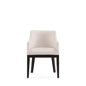 Gansevoort Cream Faux Leather Dining Armchair