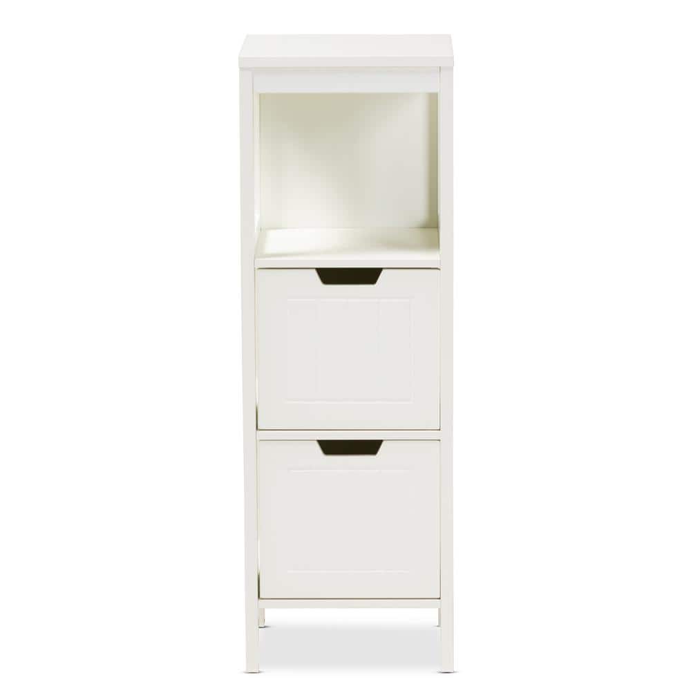 Reuben White Wood 2-Drawer Storage Cabinet