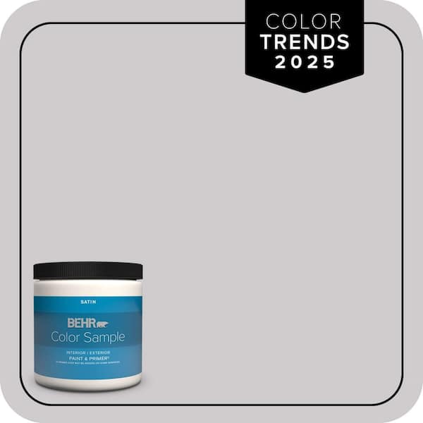 BEHR PREMIUM PLUS 8 oz. #MQ3-28 Rock Crystal Satin Enamel Interior/Exterior Paint & Primer Color Sample