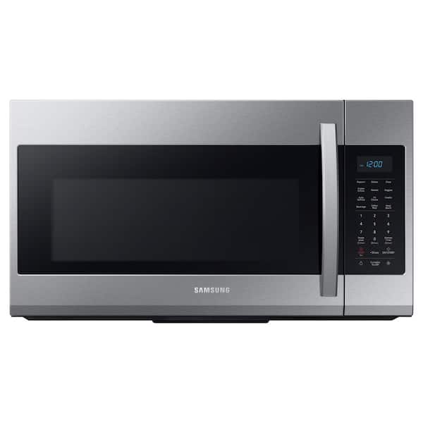 Samsung 29.9 in. 1.9 cu. ft. Over-the-Range Microwave in Stainless Steel with Fingerprint Resistant, One Touch Cooking