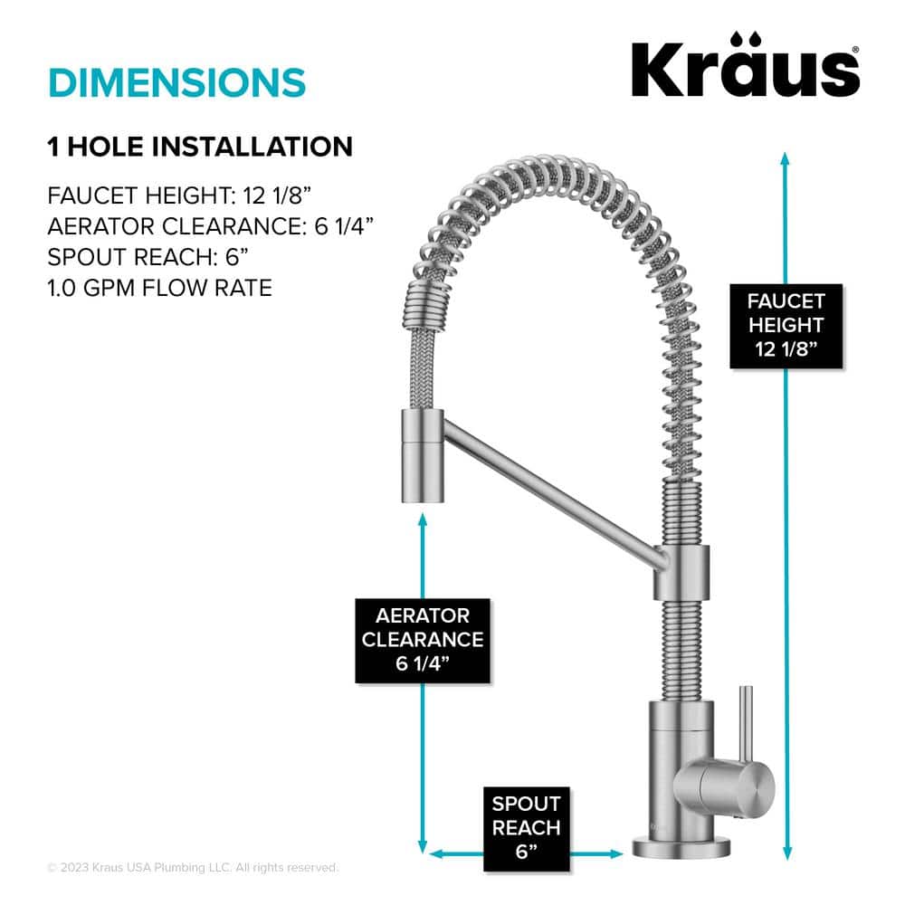 Spot-Free Stainless Steel Single Handle Drinking Water Filter Faucet