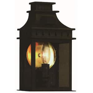 6.2 in. D x 4.2 in. W x 11.1 in. H Rust Outdoor Wall Sconce