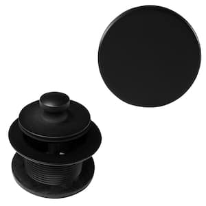 Illusionary Overflow with Lift and Turn Bath Drain Trim Only, Matte Black
