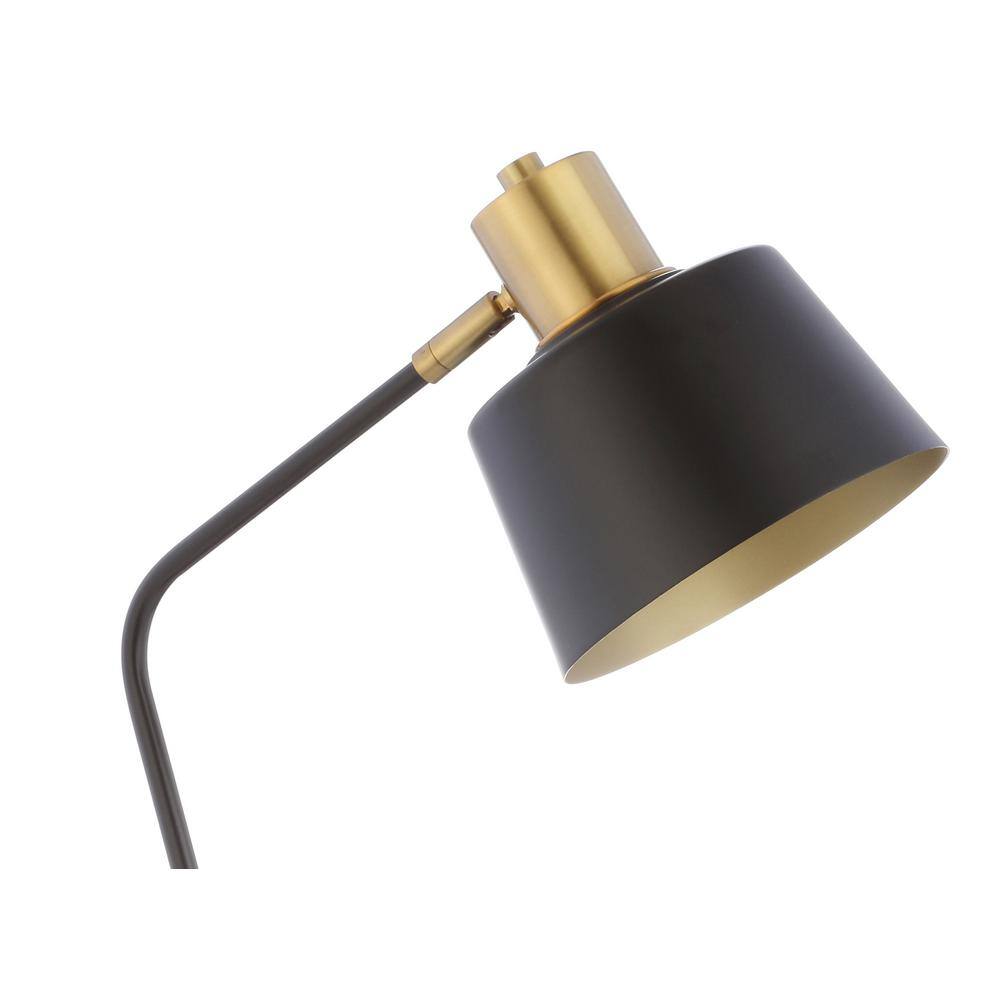 Black and Brass Adjustable Metal LED Desk Lamp