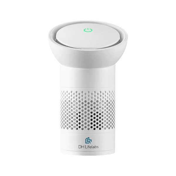 DH Lifelabs Sciaire Portable 10 sq. ft. HEPA-True Tabletop Air Purifier in White with PlasmaShield Technology