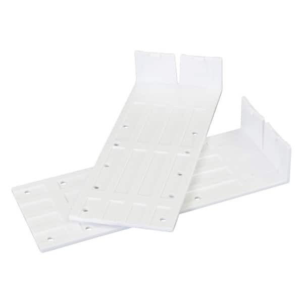 4 in. Mounting Brackets in White ABS Plastic for Supply Outlet Box