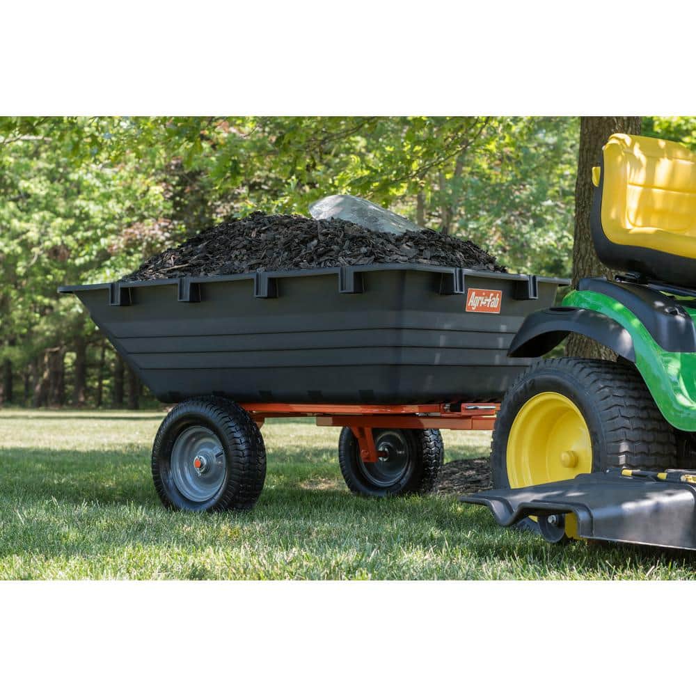 Heavy-Duty Black Poly Dump Cart with Orange Frame