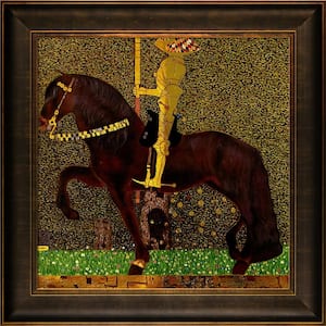 The Golden Knight (Luxury Line) by Gustav Klimt Veine D'Or Bronze Framed Animal Painting Art Print 30.5 in. x 30.5 in.