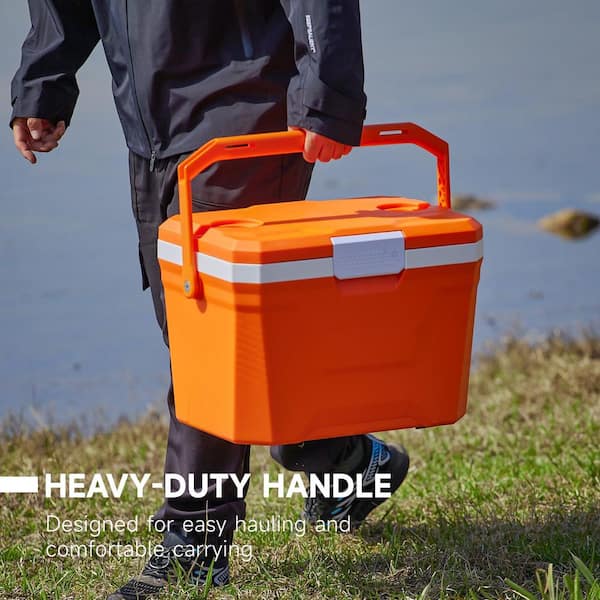 MOEPISY 20 qt. Orange Portable Cooler 0F1MTGRN8 - The Home Depot