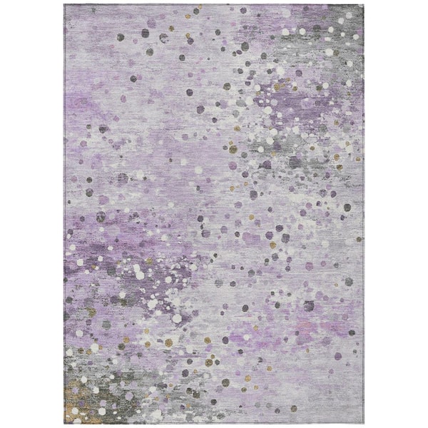 Chantille Machine Washable Indoor/Outdoor Abstract ACN2007 Lavender 3 ft. x 4 ft. Area Rug