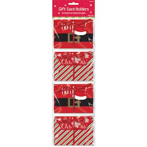 3.25 in. x 4.25 in. Christmas Gift Card Holders (4-Count, 6-Pack)