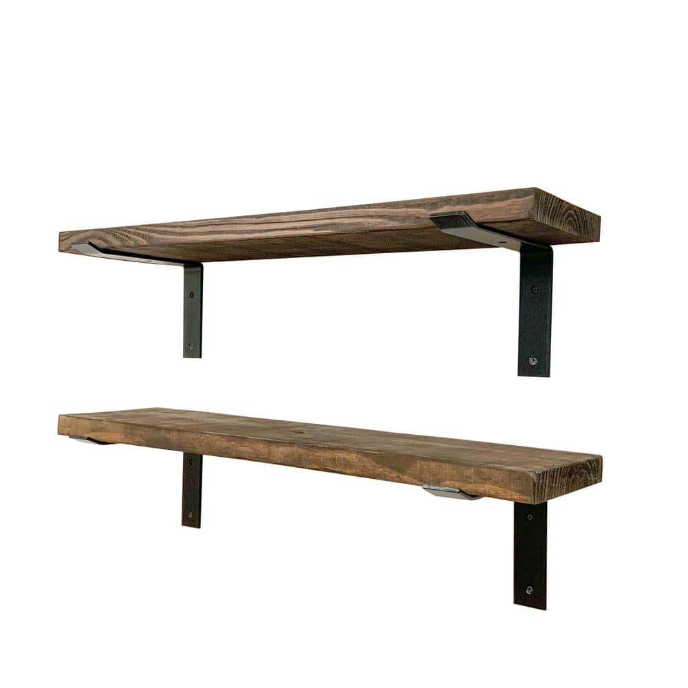 Intrinsic Haven Industrial 36 in. W x 10 in. D Dark Brown Pine Wood