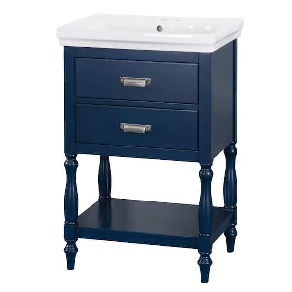 Foremost Cherie 24 in. Vanity Combo in Royal Blue