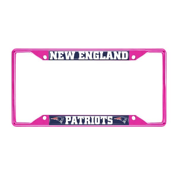 FANMATS Universal Fit NFL - New England Patriots License Plate Frame - Pink