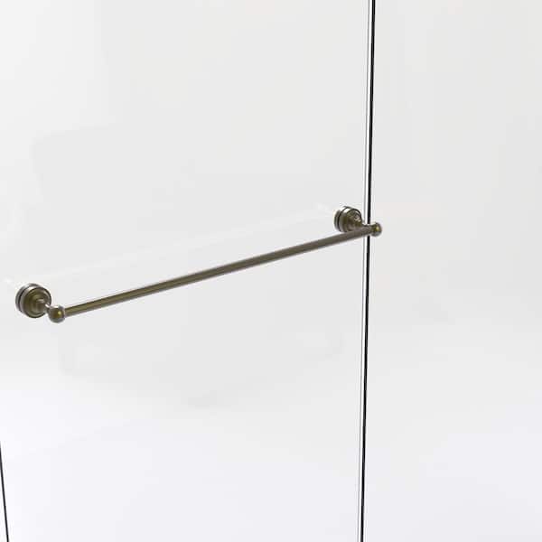 Allied Brass Dottingham Collection 30 in. Shower Door Towel Bar in Antique Brass