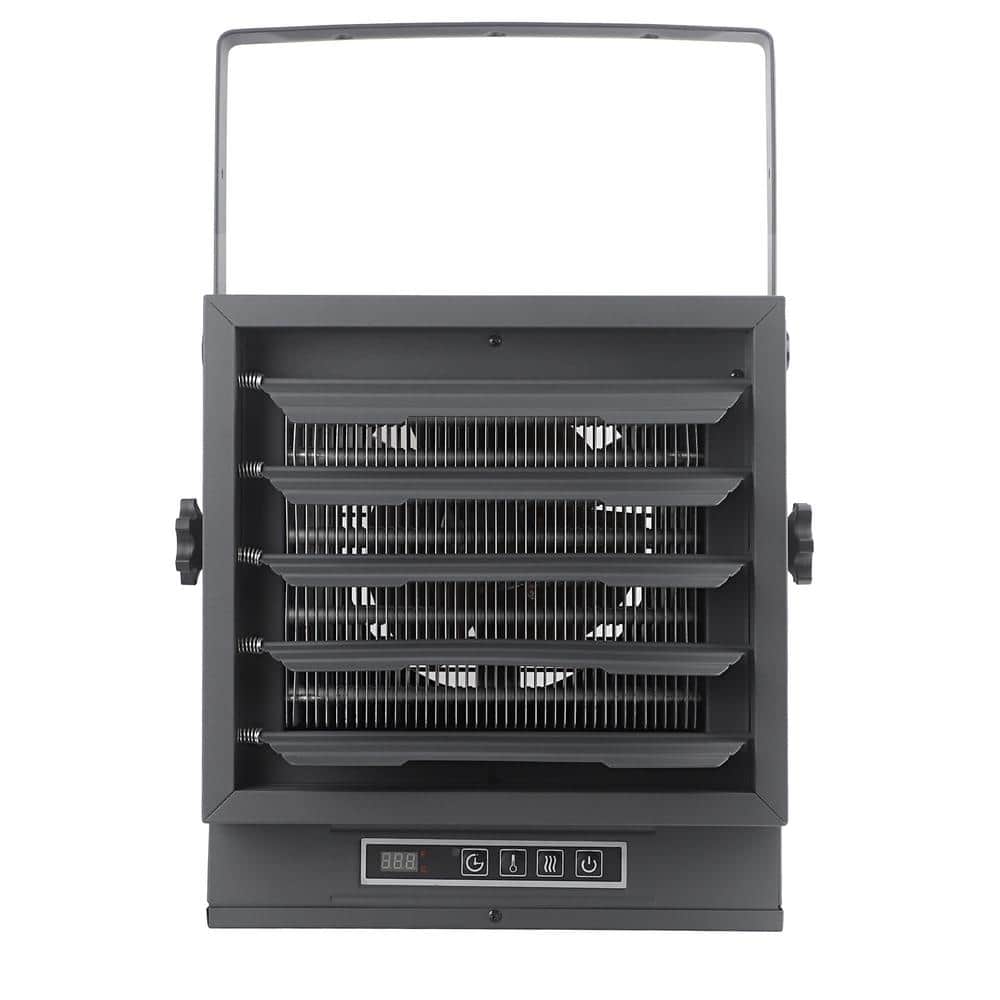 10000-Watt 15 in. Gray Indoor Portable Electric Forced Air Ceramic Space He