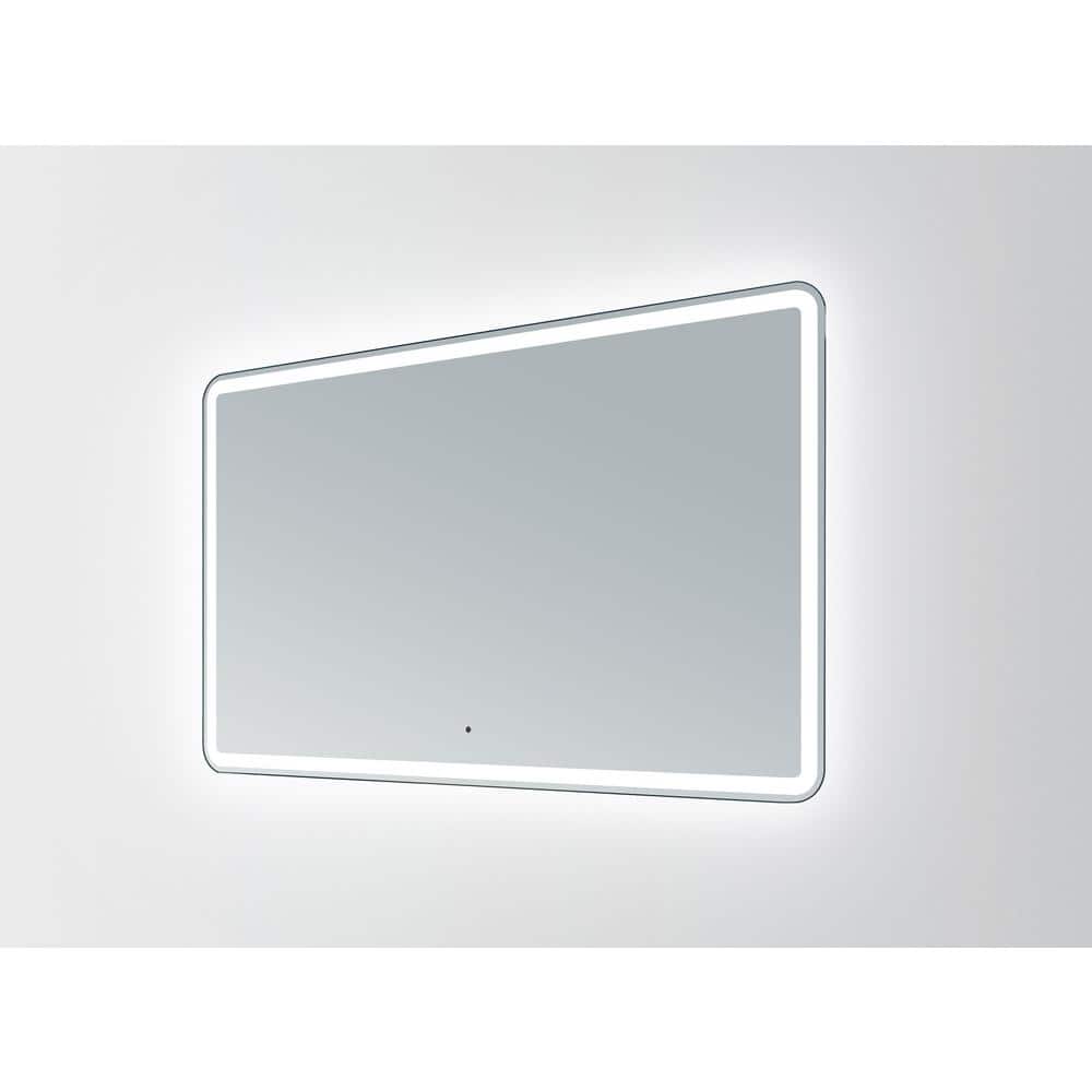 Hermes 56" x 36" LED Lighted Rectangular Frameless Vanity Mirror