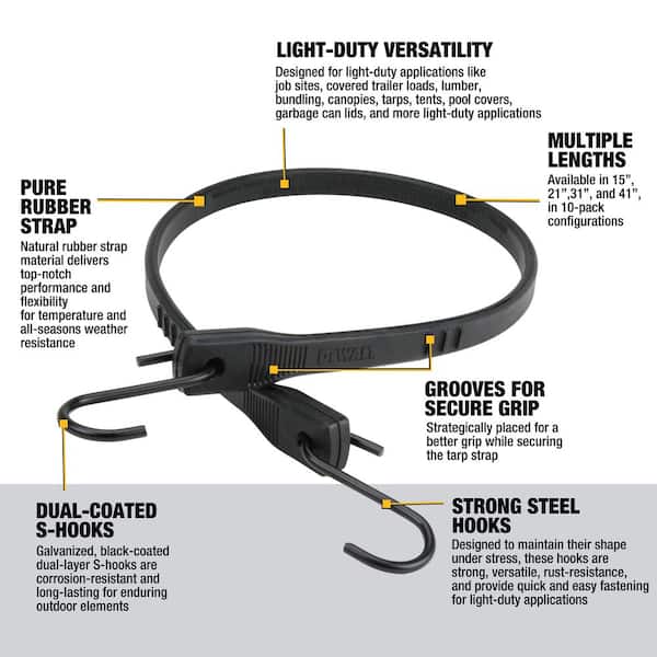DEWALT 31 in. Tarp Straps 10PK DXBC3001031 - The Home Depot