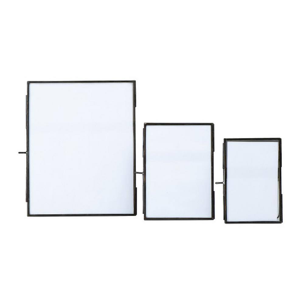 Classic Black Metal Tabletop and Wall Photo Frame Set