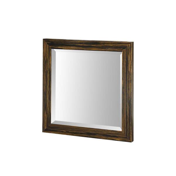 Hembry Creek Essence 24 in. W x 24 in. L Wall Mirror in Striped Ebony