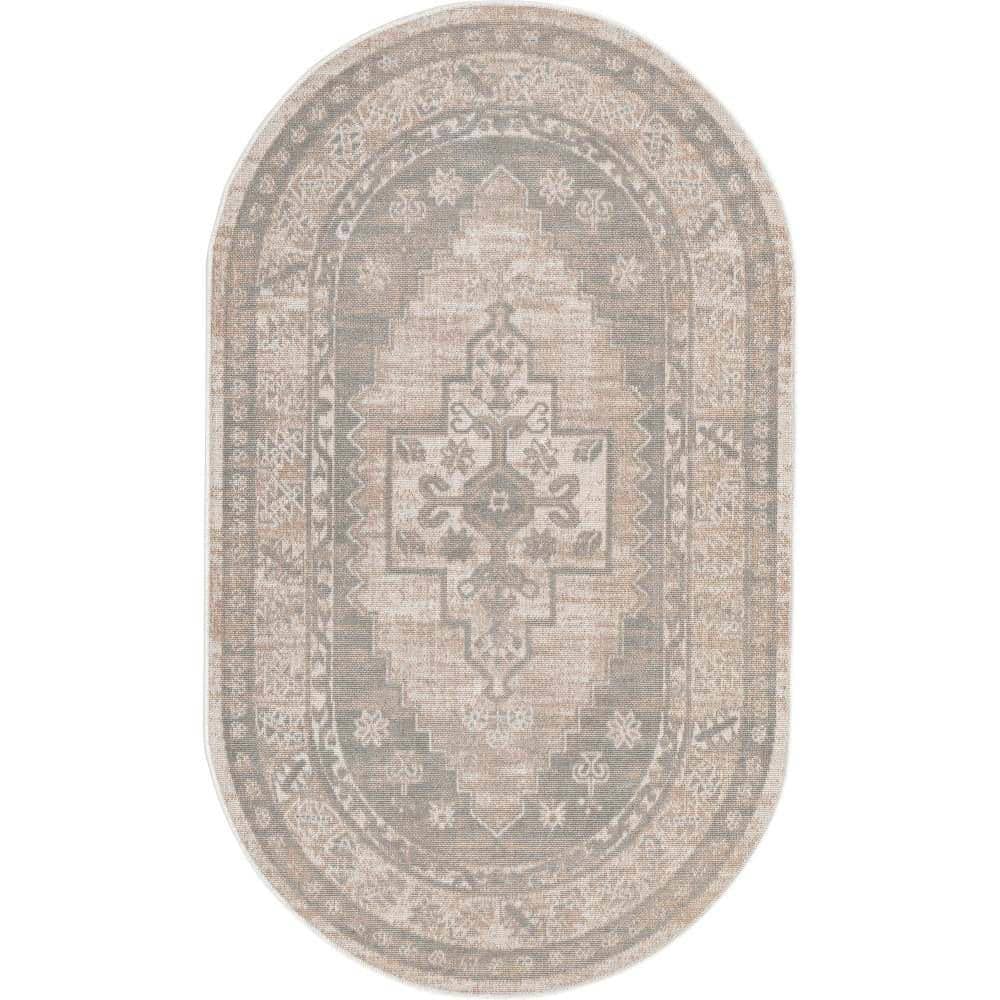 Unique Loom Whitney Geneva Mink 3 ft. x 5 ft. 3 in. Area Rug 3154982