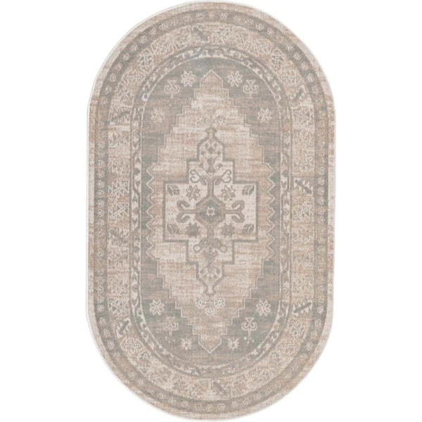 Unique Loom Whitney Geneva Mink 3 ft. x 5 ft. 3 in. Area Rug