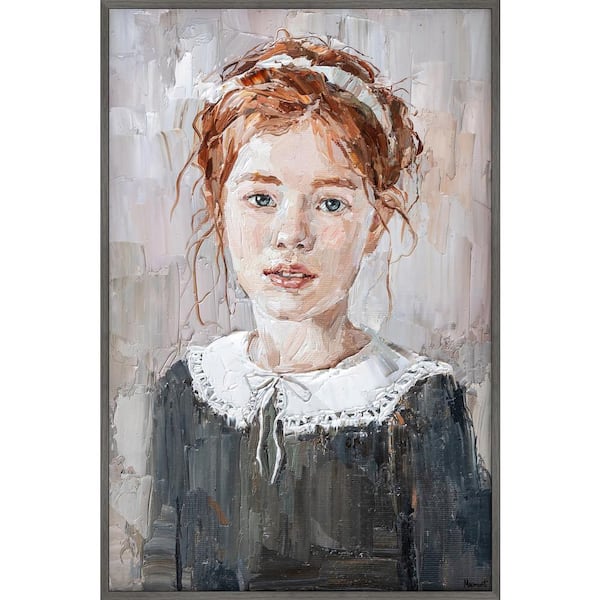 Unbranded "Simply Happy" by Marmont Hill Floater Framed Canvas People Art Print 45 in. x 30 in.