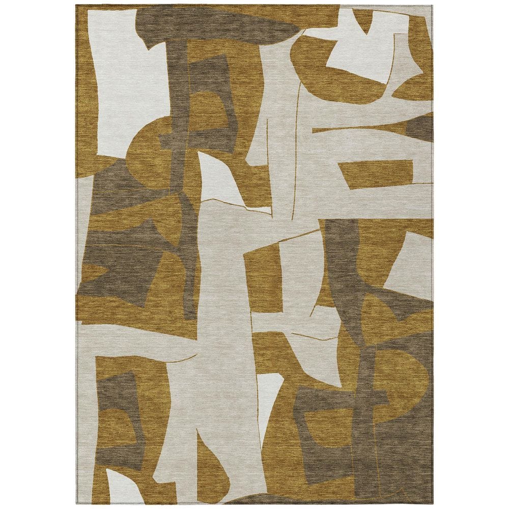 Chantille Machine Washable Indoor/Outdoor Abstract ACN2605 Walnut 5 ft. x 7 ft. 6 in. Area Rug price history on PriceWatchPro