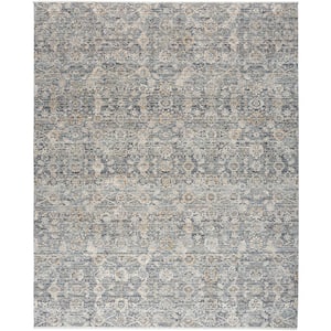 Nyle Charcoal 5 ft. x 8 ft. Distressed Transitional Area Rug