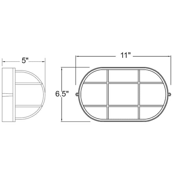 Access Lighting - Nauticus 1-Light White Outdoor Bulkhead Light with Frosted Glass Shade
