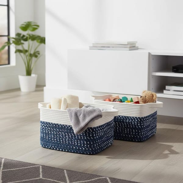 Brown 16 in. x 7 in. Wicker Decorative Basket 1-Pack LINBQ461