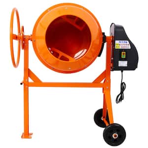 5 cu. ft. Portable Cement Mixer Electric Concrete Mixer with 650 W AC Motor for Mortar, Stucco and Fodder