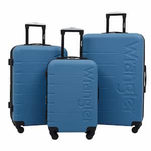 WRANGLER 3-Piece BLUE HEAVEN ROLLING HARDSIDE Luggage Set W/360° 8-WHEEL SYSTEM