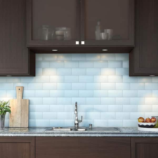 Restore Tide Blue 3 in. x 6 in. Glazed Ceramic Sample Tile