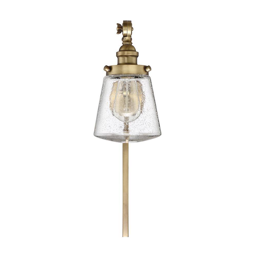 Natural Brass Dimmable Direct Wired Electric Wall Sconce