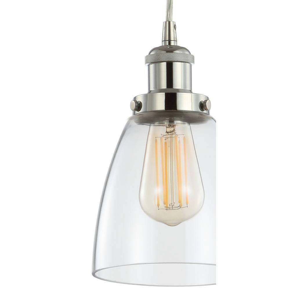 Cleo 5.5" Chrome Glass LED Adjustable Pendant Light