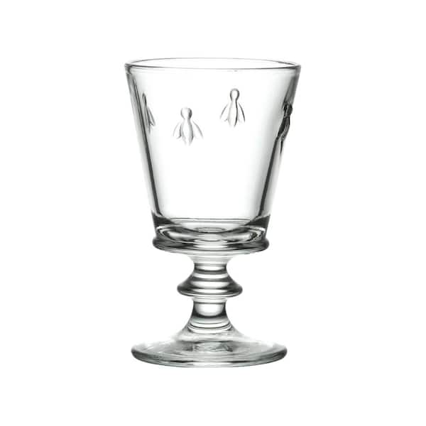 Bee wine glass in transparent glass