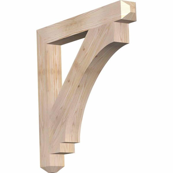 Ekena Millwork 3.5 in. x 30 in. x 30 in. Douglas Fir Imperial Craftsman Smooth Bracket