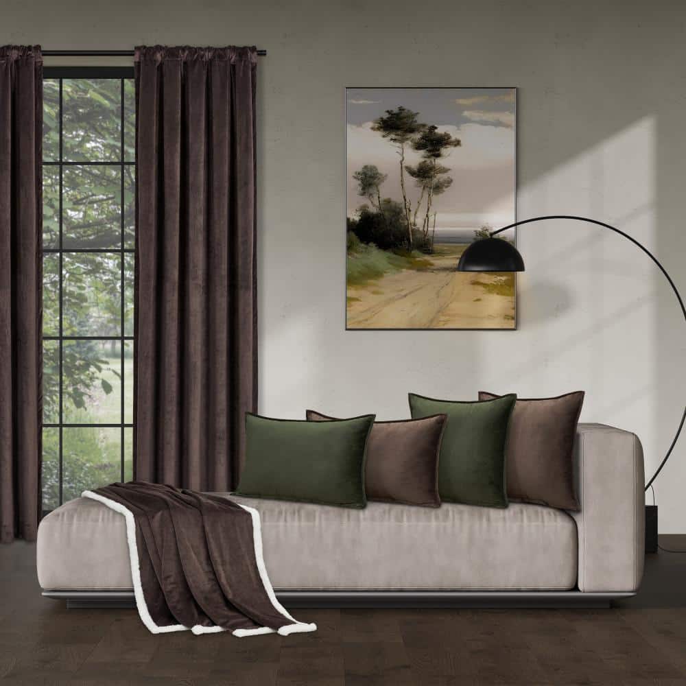 Forest Green Velvet Lumbar Throw Pillow Cover