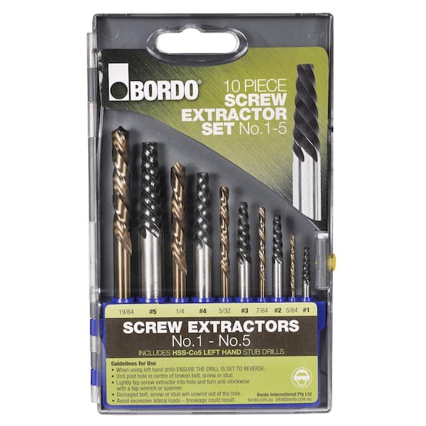 BORDO Screw Extractor Set Includes Left 